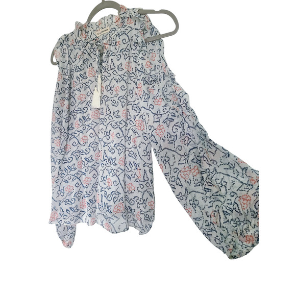 Ulla Johnson Dunia Silk Cold Shoulder Blouse Size 0 - Picture 6 of 10